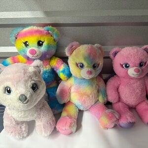 Pink build a bear plush bundle